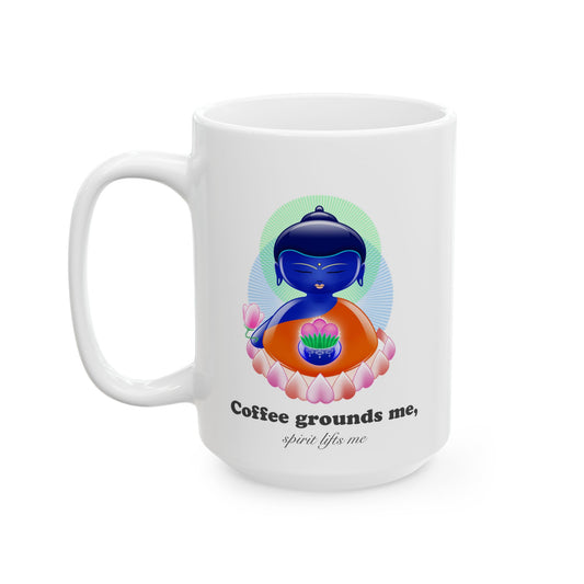 Medicine Baby Buddha with mantra Ceramic Mug