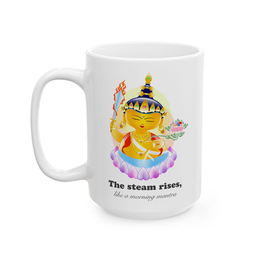 Manjushri Baby Buddha with mantra Ceramic Mug