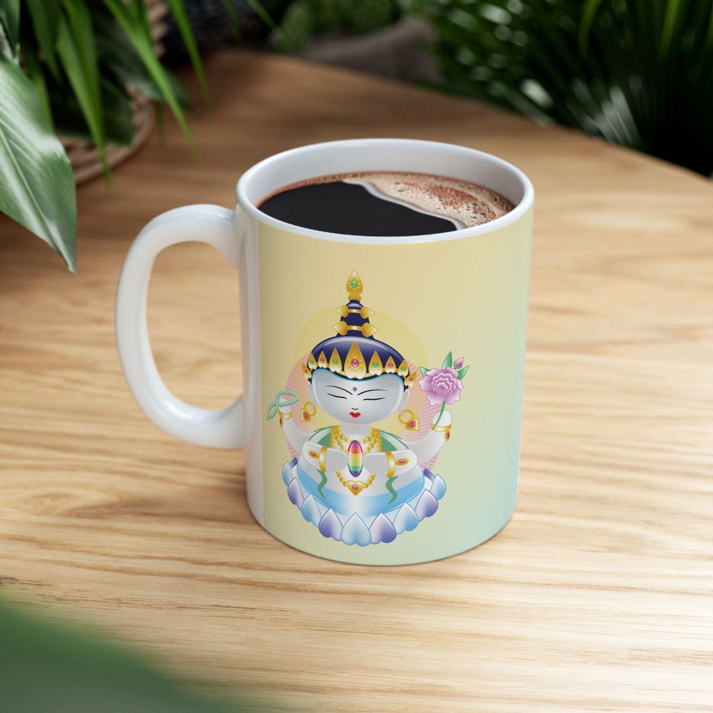 Avalokiteshvara Baby Buddha Ceramic Mug