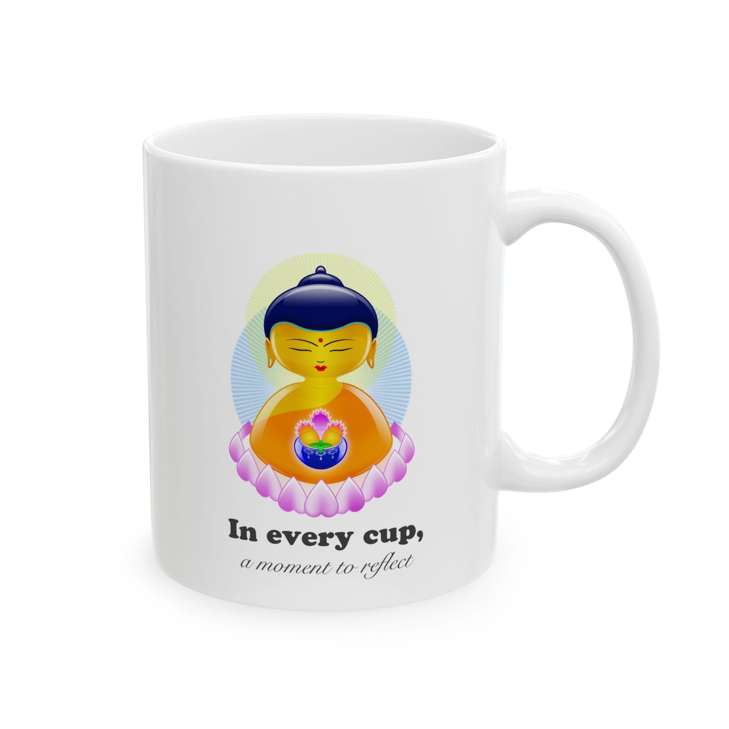 Shakyamuni Baby Buddha with mantra Ceramic Mug