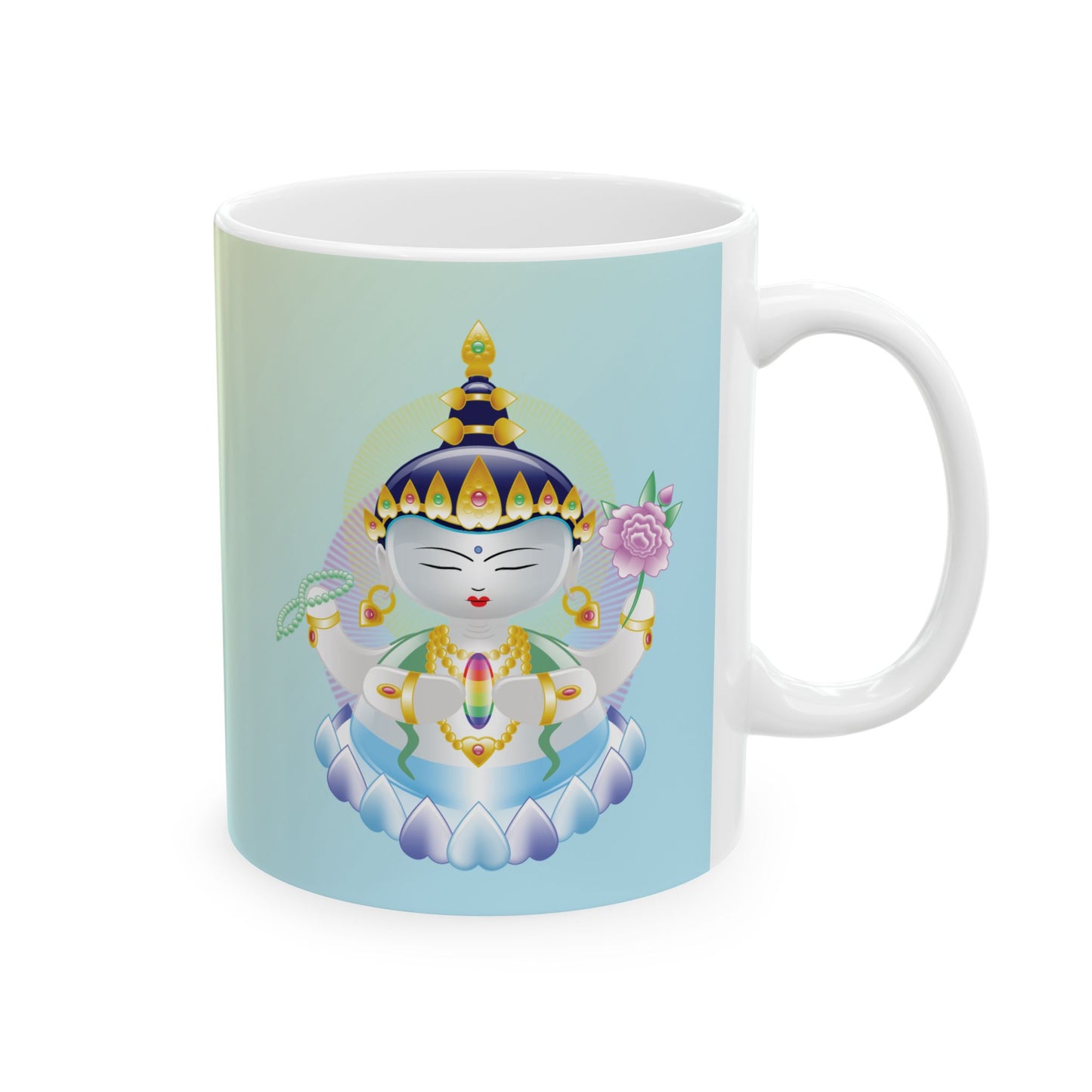 Avalokiteshvara Baby Buddha Ceramic Mug