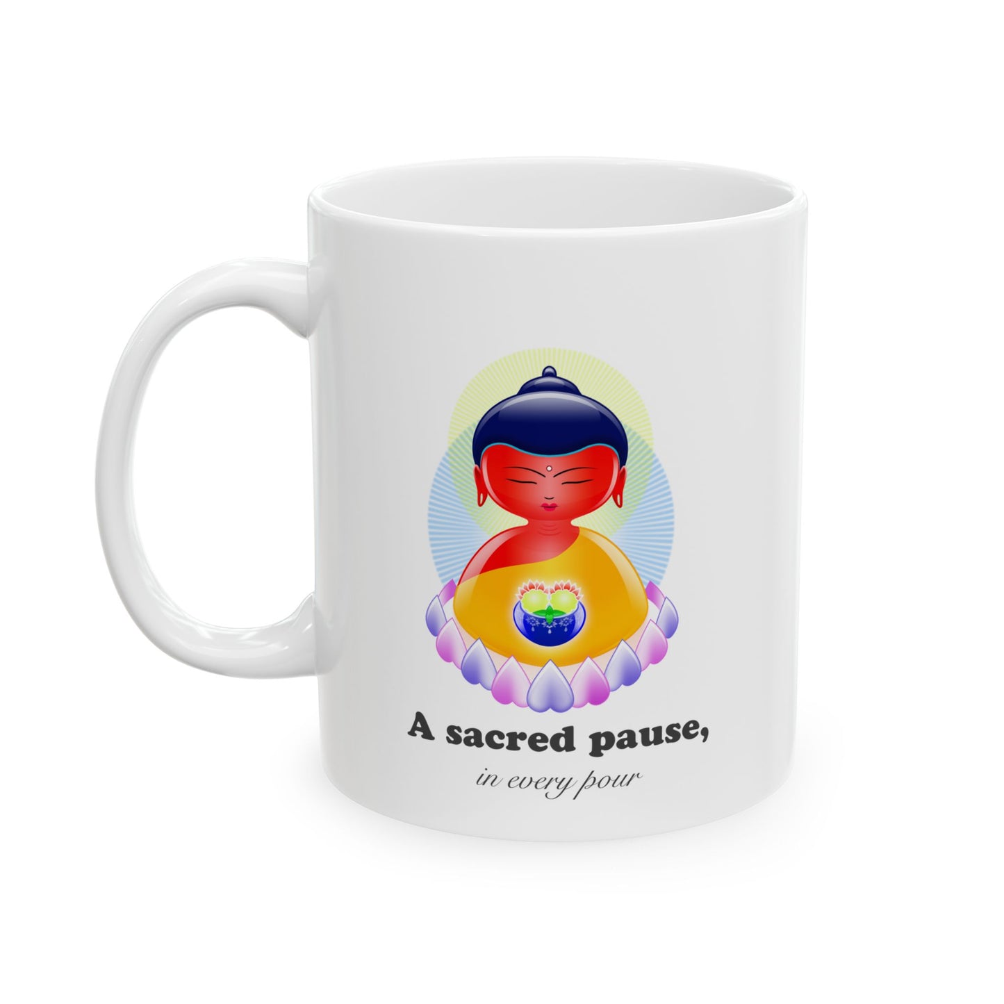 Amitabha Baby Buddha with mantra Ceramic Mug