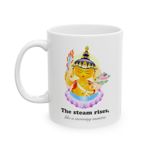 Manjushri Baby Buddha with mantra Ceramic Mug