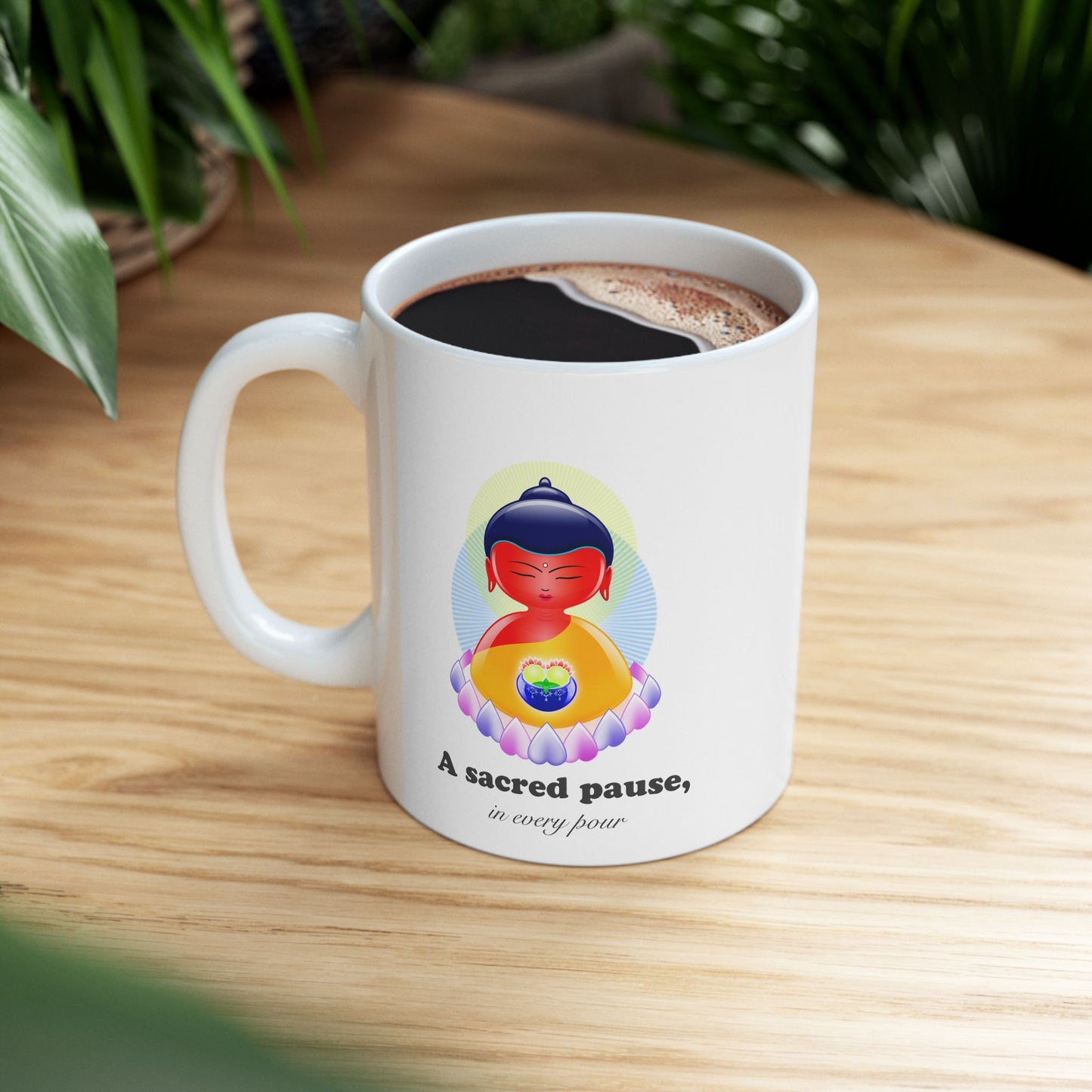 Amitabha Baby Buddha with mantra Ceramic Mug