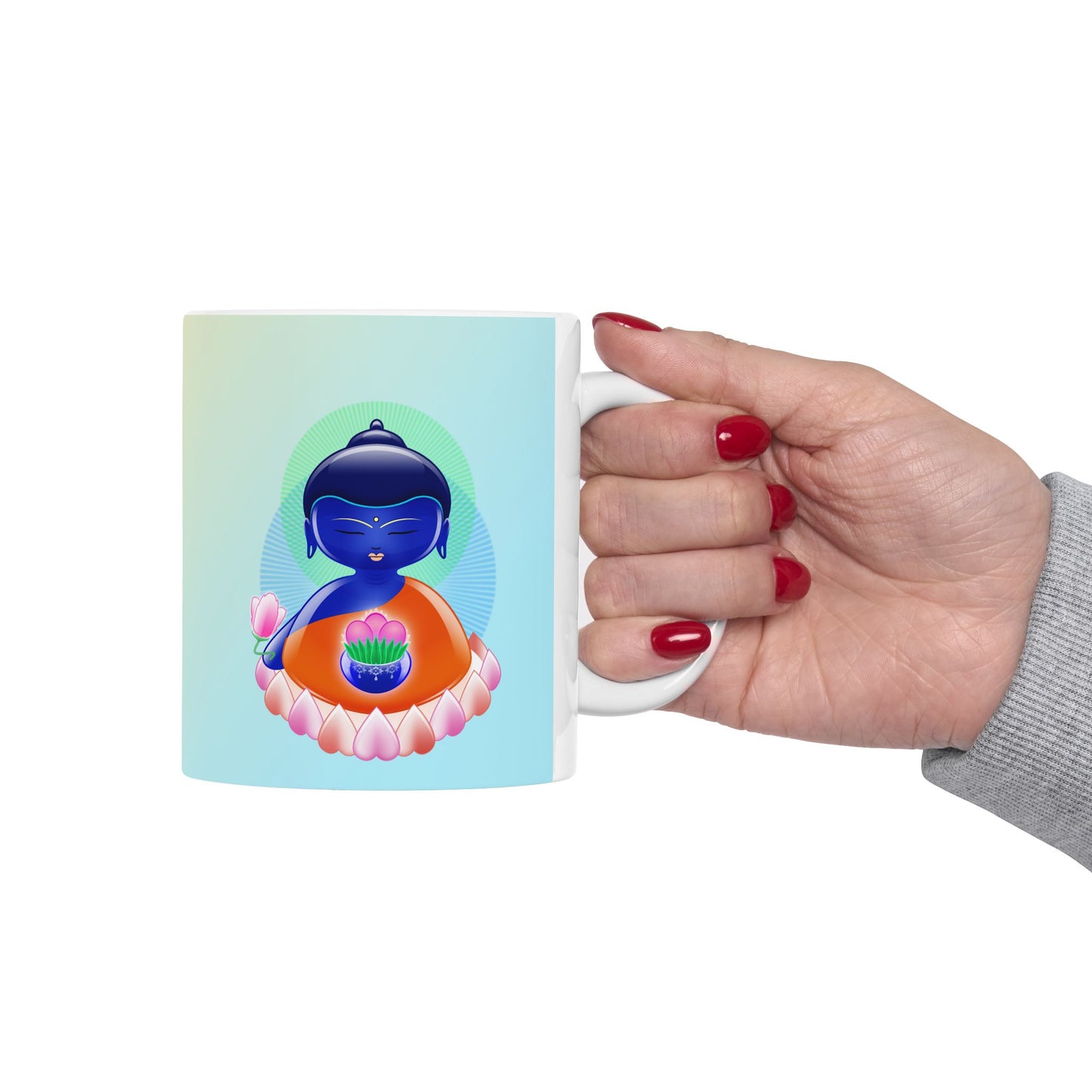 Medicine Baby Buddha Ceramic Mug