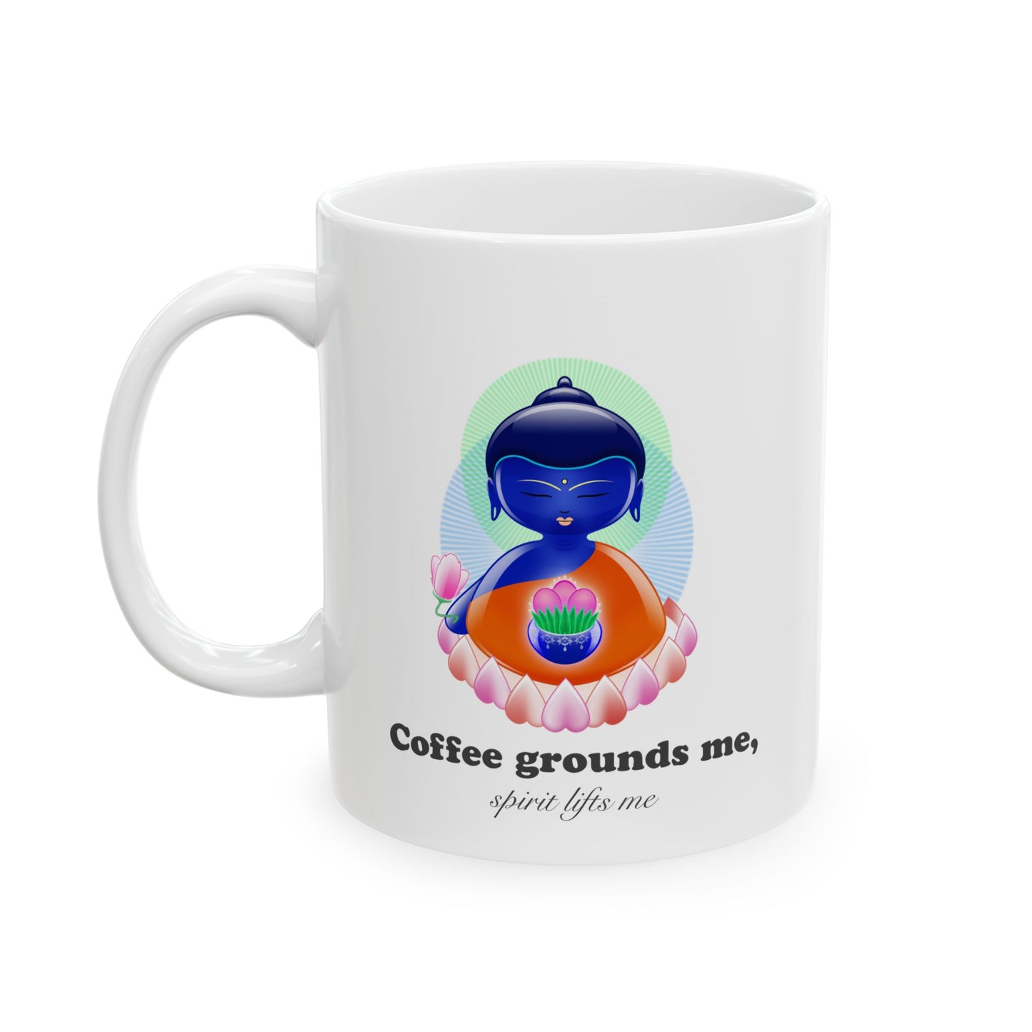 Medicine Baby Buddha with mantra Ceramic Mug