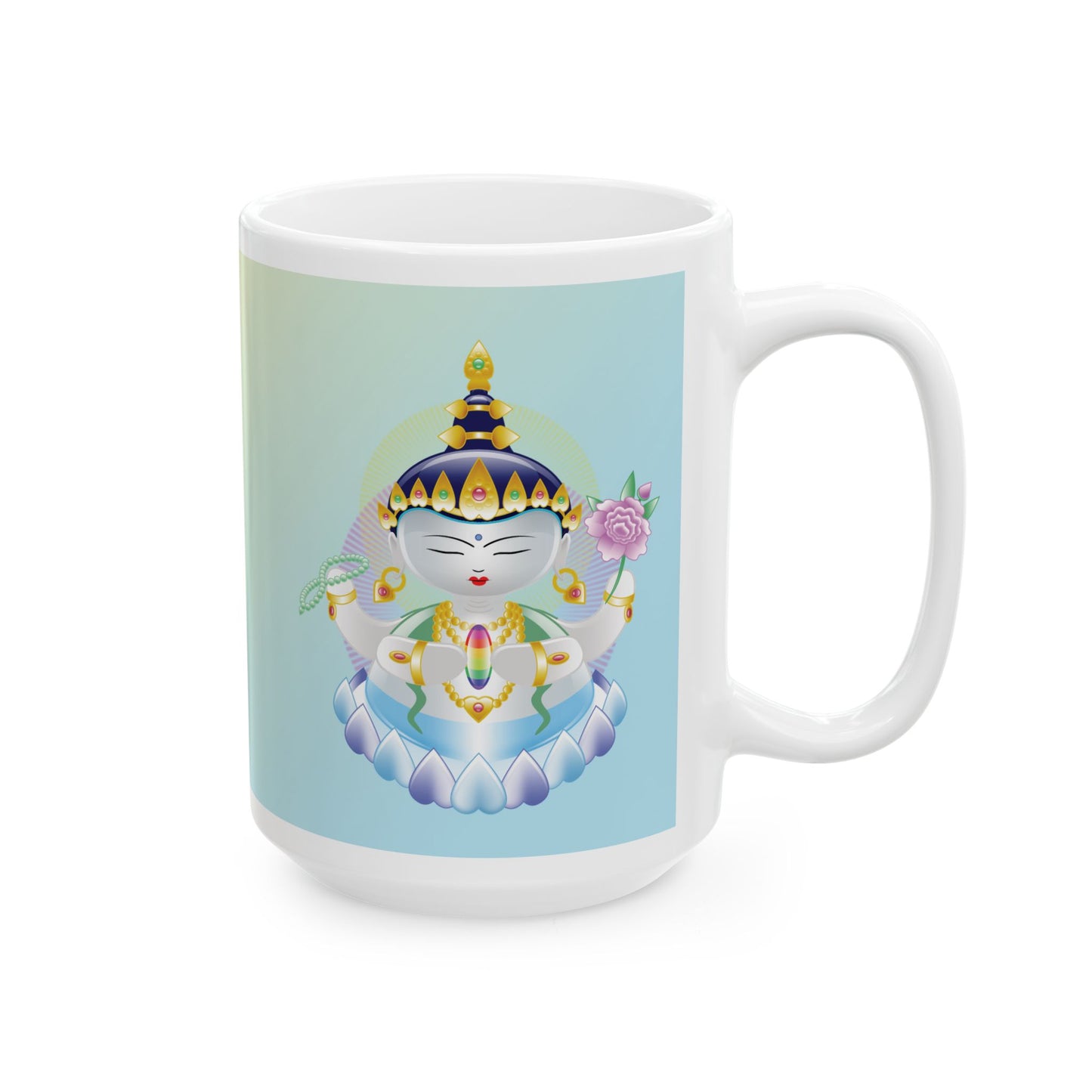 Avalokiteshvara Baby Buddha Ceramic Mug