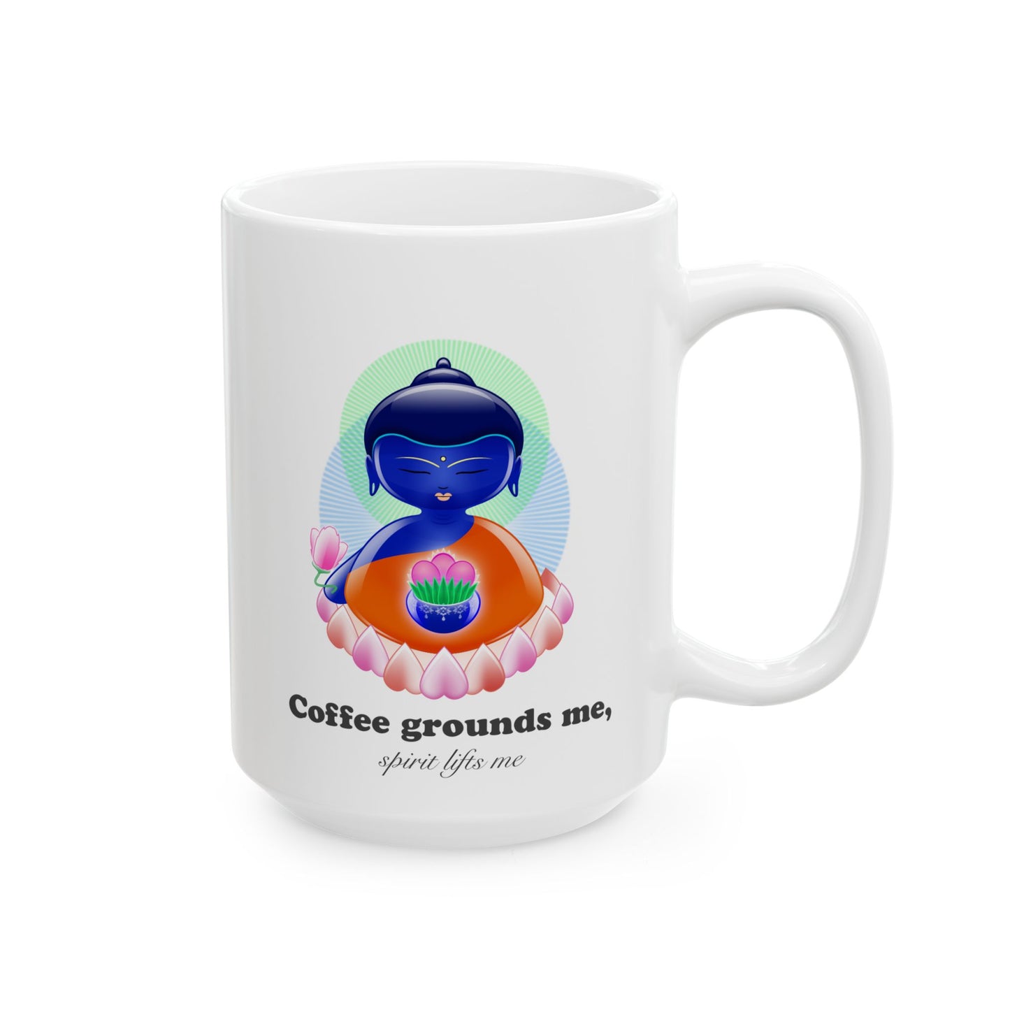 Medicine Baby Buddha with mantra Ceramic Mug