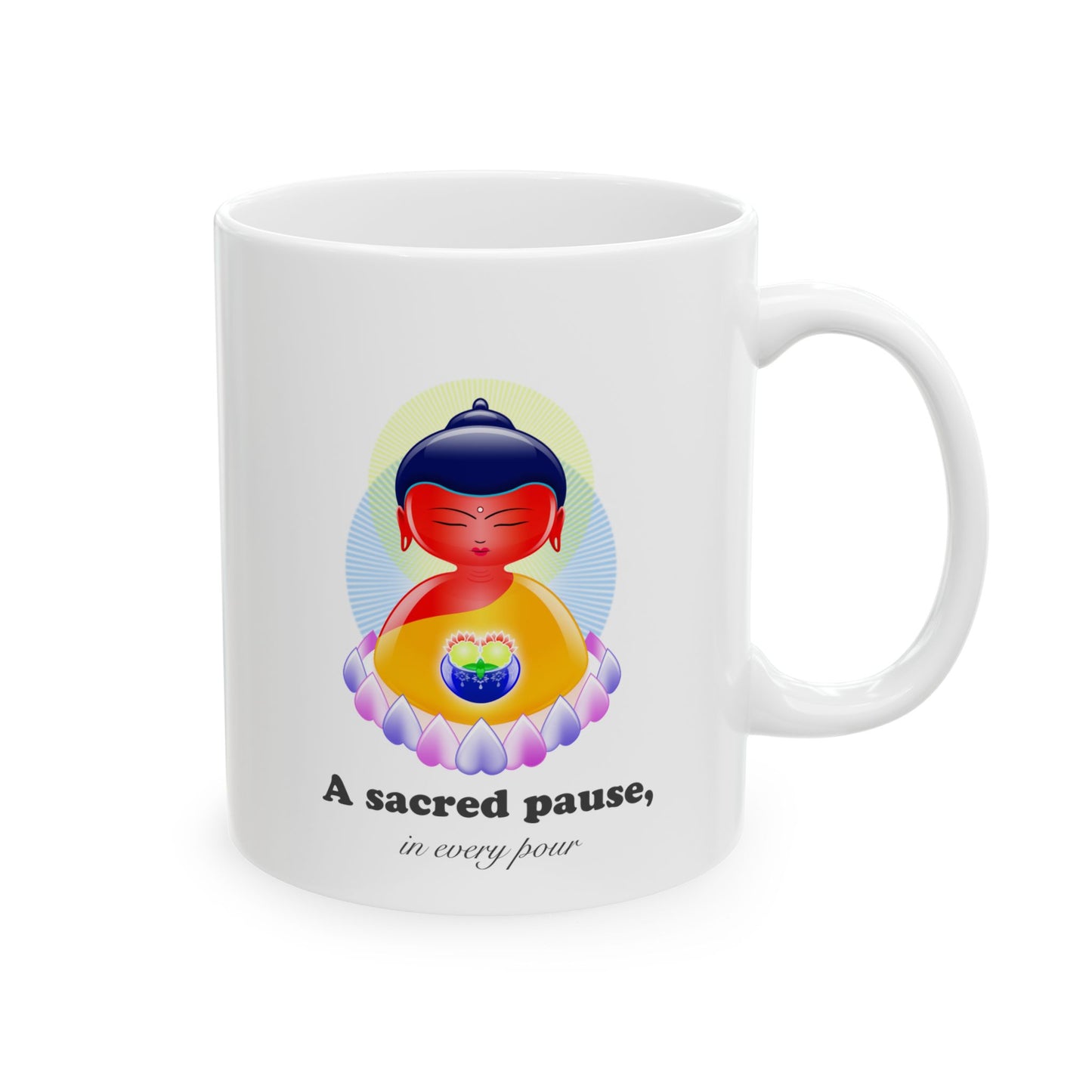 Amitabha Baby Buddha with mantra Ceramic Mug
