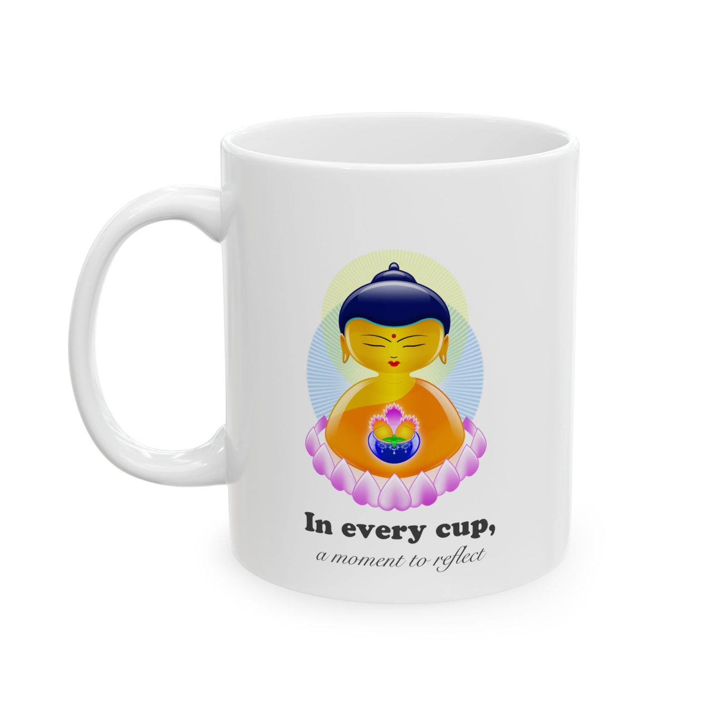 Shakyamuni Baby Buddha with mantra Ceramic Mug