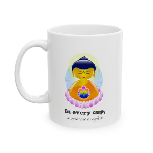 Shakyamuni Baby Buddha with mantra Ceramic Mug
